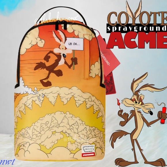 Looney Tunes Sprayground Roadrunner Wil ECoyote Backpack Bag NWT Bags